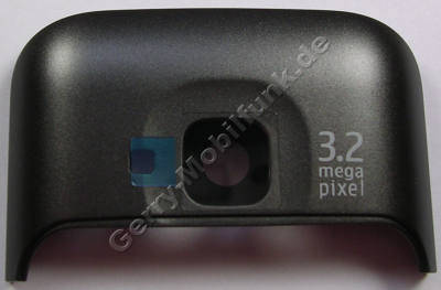 Antennen Abdeckung grau / schwarz Nokia C5 original D-Cover warm grey hintere Abdeckung vom Gehäuse, Antennencover mit Kamerascheibe, Kameralinse