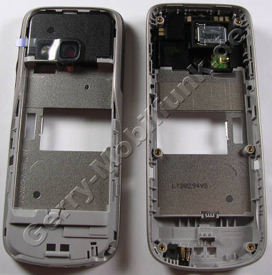Unterschale original Nokia 6212 classic Geh�usetr�ger, Akkuaufnahme, Kameralinse, Kamerascheibe, Antenne, Freisprechlautsprecher ( Buzzer ), Blitzlicht, Ladebuchse
