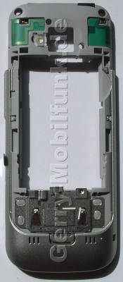 Gehäuserahmen,Gehäuseträger silber Nokia C5 original B-Cove warm silverr, Backcover mit Blitzlicht, Antennen, Headset Konnektor, Ladebuchse, Halter für Simkarte