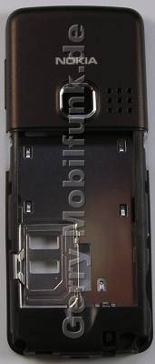 Unterschale cocoa Nokia 6301 original, B-Cover Gehäuseträger incl. Lade-Konnektor, Mikrofon, Simkartenhalten, Infrarotfenster und Kamerascheibe