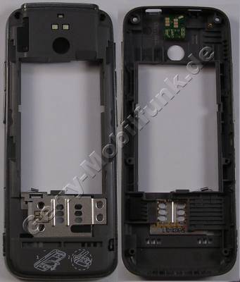 Unterschale grau Nokia 5630 Xpress Music original Mittelcover grey, Geh�userahmen mit Blitzlicht LED, Speicherkartenabdeckung