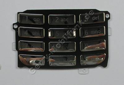 Tastaturmatte schwarz silber Nokia 7610 Supernova groe Telefontastatur in black mit silbernen Zahlen