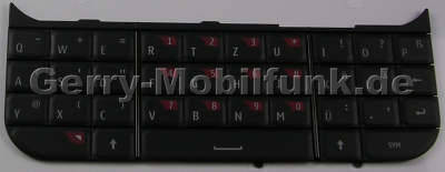 Tastenmatte rot Nokia 6760 slide original Tastatur Telefon, QWERTZ Tastatur mit Klebefolie auf der Rückseite