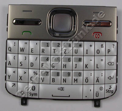 Tastenmatte weiss Nokia E5-00 original Tastatur white mit deutscher Tastaturbelegung QWERTZ