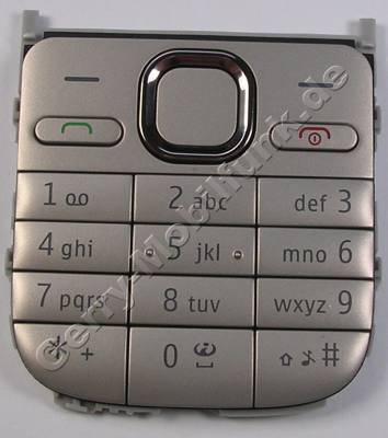 Tastenmatte silber Nokia C2-01 original Tastatur warm silver