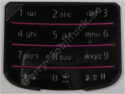 Tastenmatte schwarz glnzend Nokia 6700 Classic original Telefon Tastatur black polished