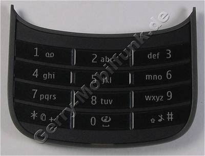 Tastenmatte schwarz chrom Nokia C2-06 original Tastatur black chrome