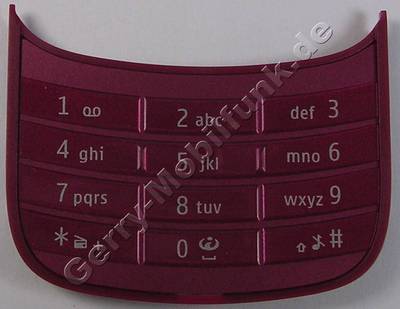 Tastenmatte rot Nokia C2-02 original Tastatur chrome red