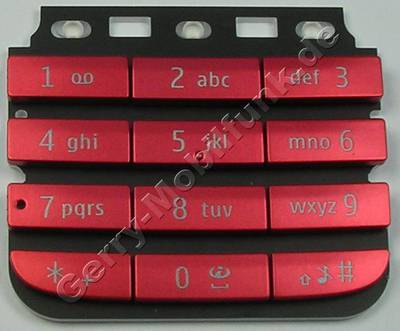 Tastenmatte rot Nokia Asha 300 original Tastenmatte red