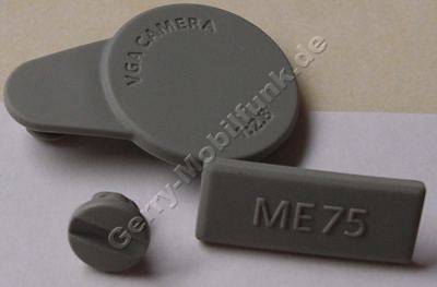 Dichtungs Satz Siemens ME75 grün bestehen aus 1x Schraube Akkufachdeckel, 1x Stopfen Ladeanschluß, 1x Kameraabdeckung
