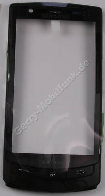 Oberschale schwarz Samsung GT I8320 original A-Cover mit Seitentasten und Menütasten, Lautstärketaste, Kamerataste, Zoomtaste, Ein/Aus Taste, black (Vodafone 360 H1)