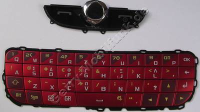 Tastenmatten Set rot/schwarz Samsung GT-B5310 Mentasten Tastatur Navi Tasten  plus  QWERTY Tastatur
