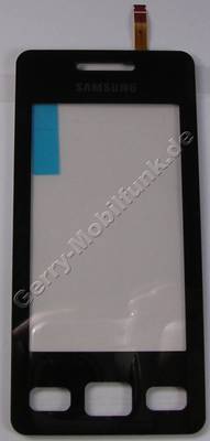 Touchpanel schwarz Samsung GT-S5260 Displayscheibe, Bedienfeld black