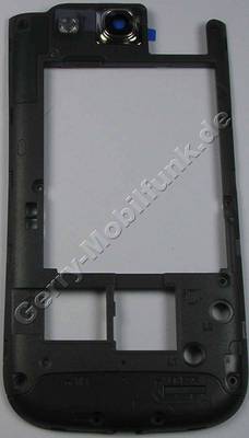 Backcover, Mittelgehuse grau Samsung i9305 Galaxy S3 LTE Unterschale incl. Kamerascheibe hinten, Blitzlichtscheibe, Antenne grey