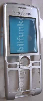 Oberschale SonyEricsson K310i silber, Cover mit Displayscheibe