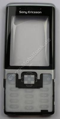 Oberschale hellblau SonyEricsson C702i original Front Cover mit Displayscheibe, A-Cover, cyan splash