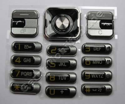 Tastenmatte schwarz SonyEricsson C702i original Tastatur metallic black