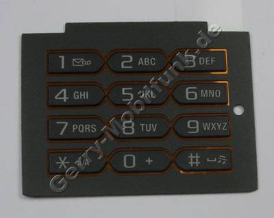 Telefon Tastenmatte schwarz SonyEricsson W595i normale groe Tastatur mit den Zahlen lava black