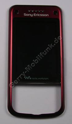 Oberschale rot SonyEricsson W760i original A-cover red mit Displayscheibe