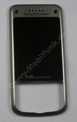 Oberschale silber SonyEricsson W760i original A-cover silver mit Displayscheibe
