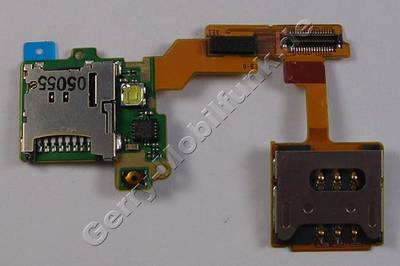 Simkartenleser, Speicherkartenleser SonyEricsson Vivaz Pro U8i Flachbandkabel, Flexkabel mit Kartenleser