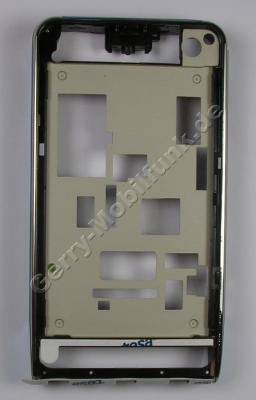 Geh�userahmen silber LG KU990 Viewty original Cover, Geh�usetr�ger silver, Seitenteil verchromt incl. Seitentasten f�r Kamerausl�ser, Tastensperre und Lautst�rke