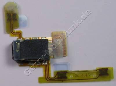 Headset Anschlu�buchse Nokia 3600 Slide original Konnektor vom Headset mit Seitenschaltern und Flex-Platine, Lautst�rkeschalter, Ein/Aus Schalter