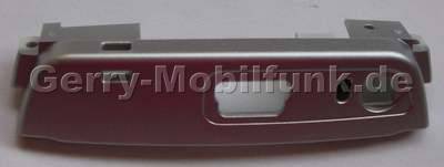 Untere Gehuseabdeckung Nokia N95 original Cover silber unten mit Mikrofon und Antenne ( GPS-Antenne )