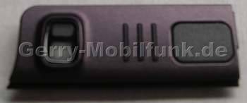 Seitliches Gehäuseteil deep plum vom Tastatur Cover Nokia N93i, Seitenabdeckung, Ornament links