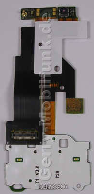 Tastaturmodul Menütasten Original Nokia 6500 Slide, Tastaturplatine mit Kamera und Flexkabel, Flachbandkabel