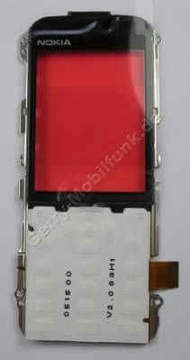 Displayrahmen,Tastaturmodul Nokia 5000 original Displayramen aus Metall mit Tastaturmodul, Displayscheibe