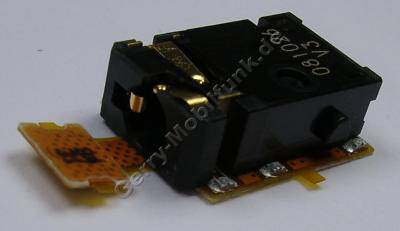 AV Jack Nokia E63 original Headset Konnektor, Anschlu�buchse vom Kopfh�rer mit Flexband und Stecker