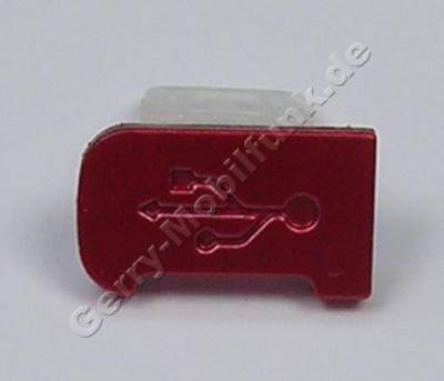 USB Abdeckung rot Nokia 5130 Xpress Music original Verschluß vom USB-Anschluß red