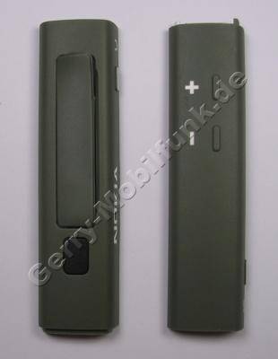 Linke und Rechte Einfassung vom Cover khaki grau Nokia 5700 original Seitenabdeckung mit seitlichen Tasten, Lautst�rketasten, Sietenblende