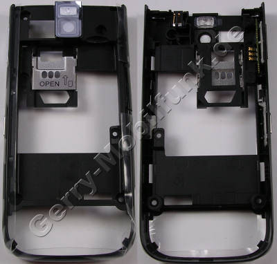 Geh�userahmen D-Cover Nokia 5330 XpressMusic MobTV original Unterschale mit Ladebuchse und Seitenschalter, Kameralinse, Kamerascheibe, Simkartenhalter