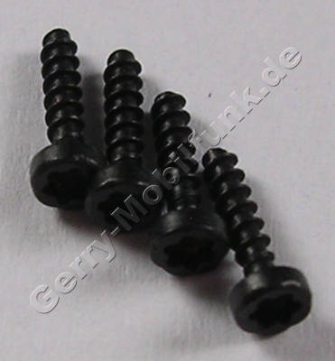 4 Stück Schrauben 1,4mm schwarz Nokia N8 original Schraubenset, Torx TX6 plus