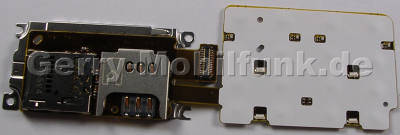 Tastaturmodul Nokia X3-02 original Tastaturlpatine mit Flexkabel incl. Speicherkartenleser, Simkartenleser