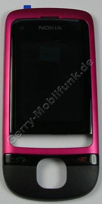 Oberschale mit Displayscheibe pink Nokia C2-05 original A-Cover